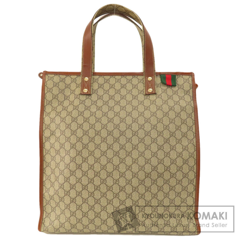 Gucci GG Supreme Canvas Tote Bag Shoulder Bag Brown